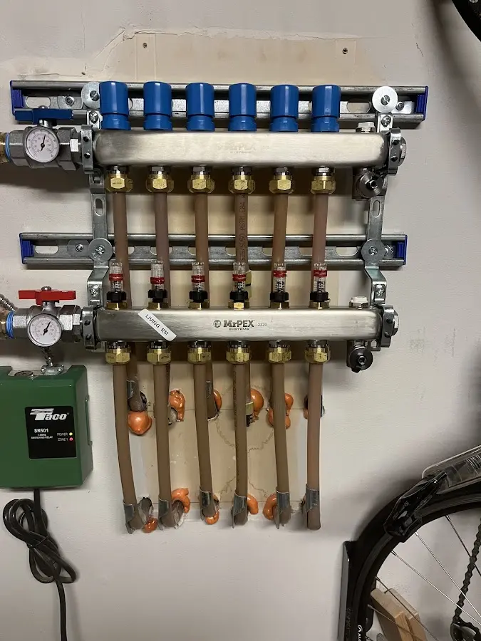 Plumber performing Gas Line Installation at a residential property in Silver Hill